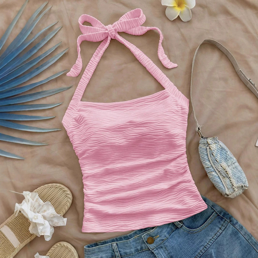 H&M Women Summer Style Sexy Tie Strap Camisole Top